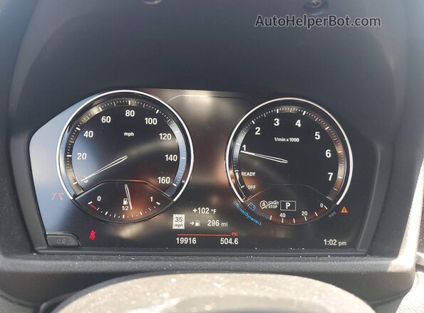 WBXJG7C02L5P23802 2020 BMW X1 Charcoal ხელსაწყოთა პანელის ხედი