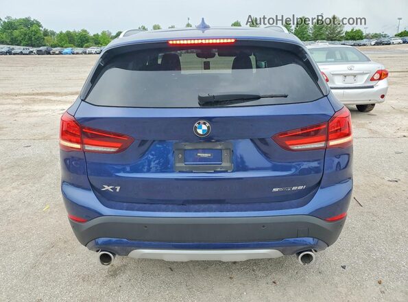 WBXJG7C04L5R28778 2020 BMW X1 Blue უკანა ხედი