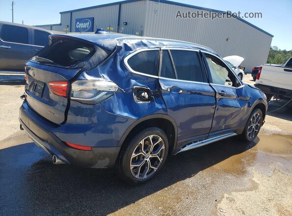 WBXJG9C05M5S54931 2021 BMW X1 Blue Tył prawy