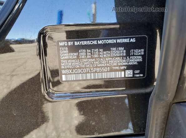 WBXJG9C07L5P85501 2020 BMW X1 Brown Շարժիչի բաժամունքի տեսք