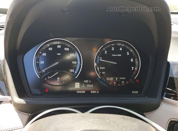 WBXJG9C07L5R81387 2020 BMW X1 White Widok zestawu wskaźników