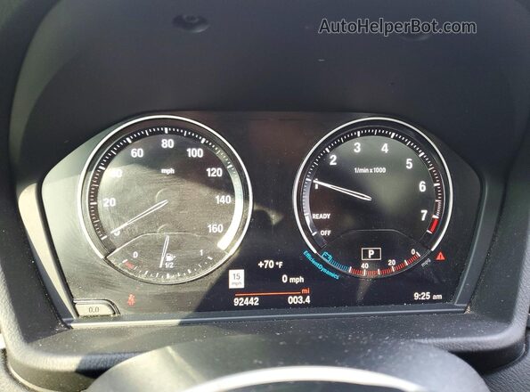 WBXJG9C07M5S73660 2021 BMW X1 Белый Вид щитка приборов