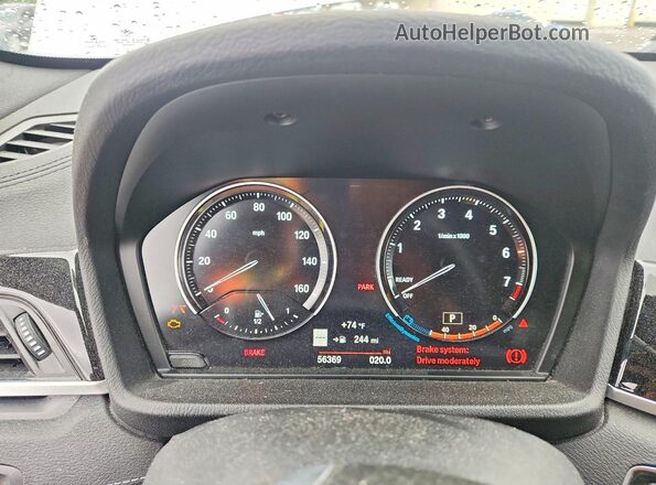 WBXJG9C0XM5T99379 2021 BMW X1 Silver Вид щитка приладів