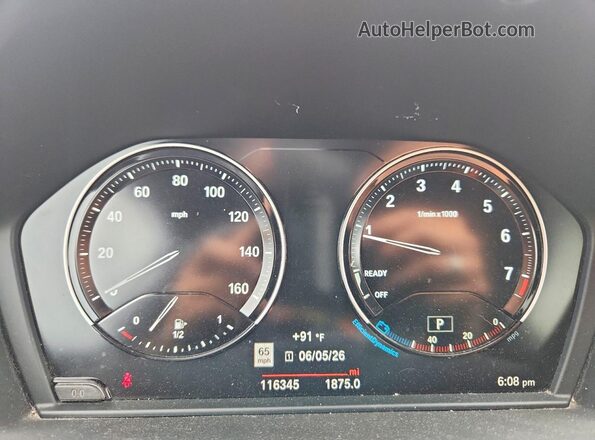 WBXYH9C08L5P03240 2020 BMW X2 White Вид щитка приладів
