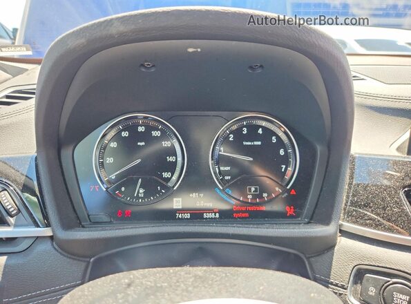 WBXYJ1C04L5P71640 2020 BMW X2 Blue Սարքավորումների վահանակի տեսք