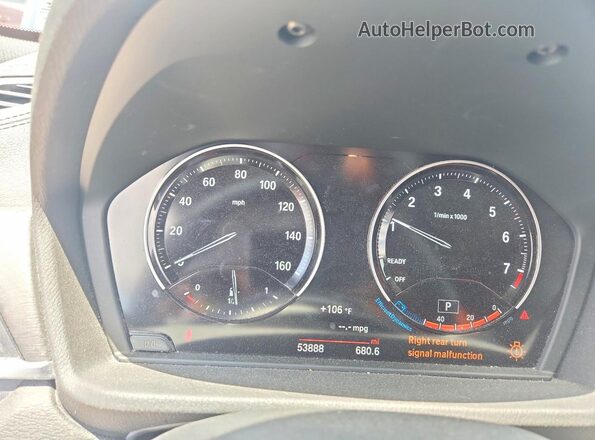 WBXYJ3C35JEP76736 2018 BMW X2 Gray ხელსაწყოთა პანელის ხედი