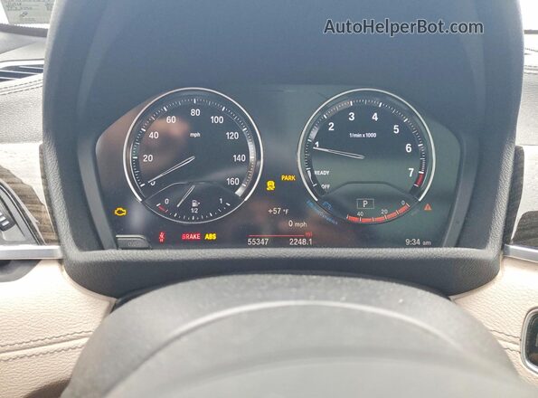 WBXYJ3C3XJEJ84801 2018 BMW X2 Gray Вид щитка приладів