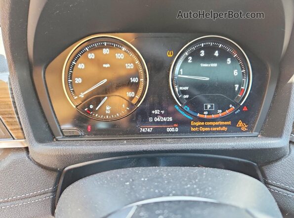 WBXYJ5C30JEF69492 2018 BMW X2 White Vista del cuadro de instrumentos