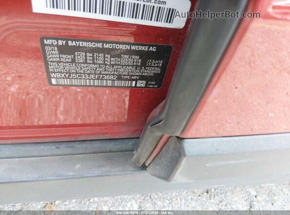 WBXYJ5C33JEF73682 2018 BMW X2 Красный Вид подкапотного пространства