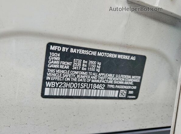 WBY23HD01SFU18462 2025 BMW I4 Белый Вид подкапотного пространства