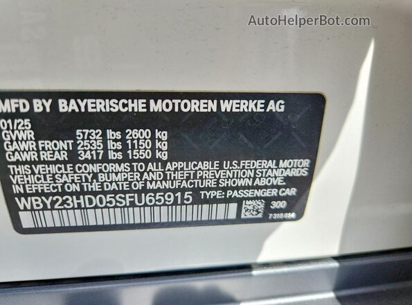 WBY23HD05SFU65915 2025 BMW I4 Black ძრავის განყოფილების ხედი