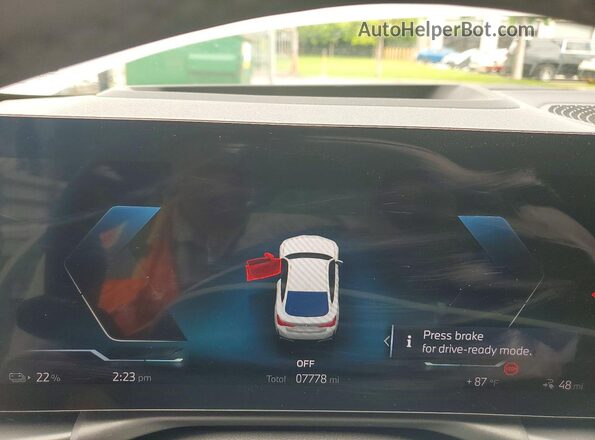 WBY23HD06SFV61214 2025 BMW I4 White Instrument cluster view