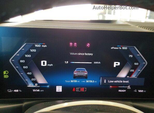 WBY33AW00RFR71378 2024 BMW I4 Серебряный Вид щитка приборов