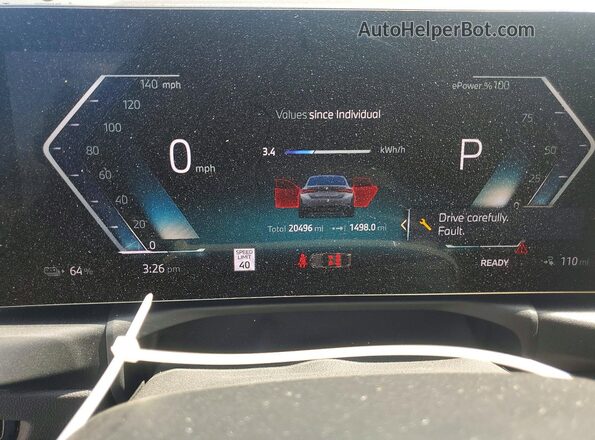 WBY43AW00RFS09950 2024 BMW I4 Серебряный Вид щитка приборов