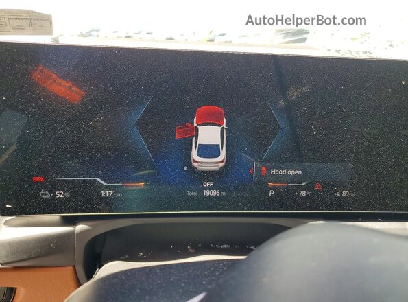 WBY43AW04RFR71887 2024 BMW I4 White Instrument cluster view