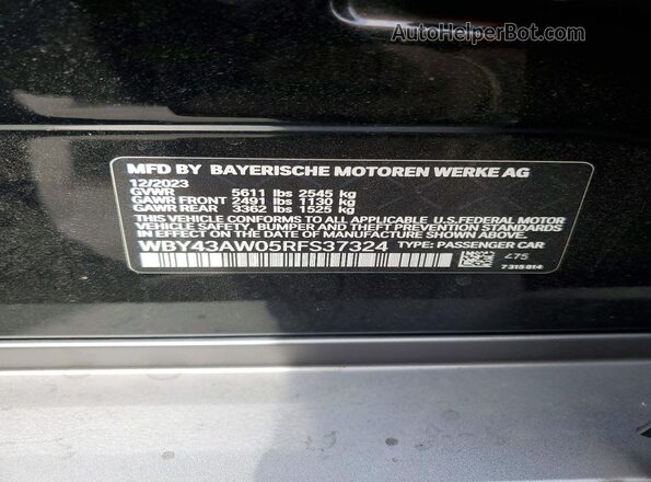 WBY43AW05RFS37324 2024 BMW I4 Black Widok komory silnika