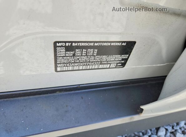 WBY43AW0XPFP64322 2023 BMW I4 Белый Вид подкапотного пространства