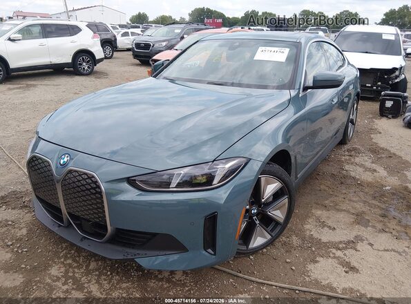 WBY43HD04SFT94358 2025 BMW I4 Gray წინა მარცხენა ხედი სამი მეოთხედიდან