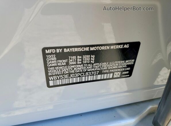 WBY53EJ03PCL83707 2023 BMW OTHER White Widok komory silnika