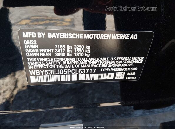 WBY53EJ05PCL63717 2023 BMW OTHER Black Вид підкапотного простору