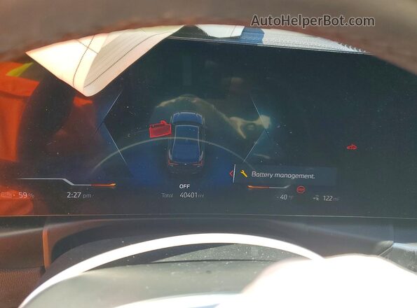 WBY73AW01NFM75985 2022 BMW I4 Black Вид щитка приладів