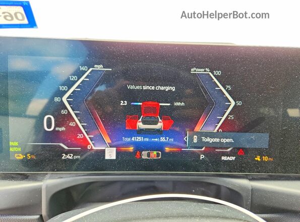 WBY73AW02PFP85873 2023 BMW I4 White Instrument cluster view