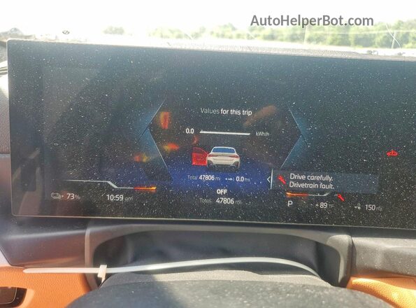 WBY73AW05NFN16537 2022 BMW I4 Белый Вид щитка приборов