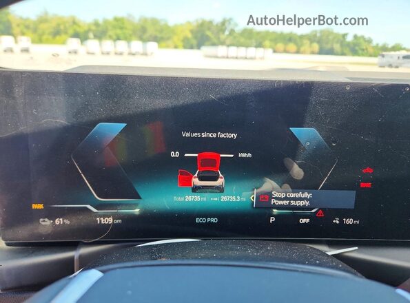 WBY73AW05PFN86882 2023 BMW I4 White Instrument cluster view