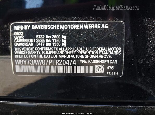WBY73AW07PFR20474 2023 BMW I4 Black Շարժիչի բաժամունքի տեսք
