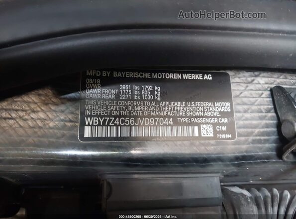 WBY7Z4C56JVD97044 2018 BMW I3 Blue Engine compartment view