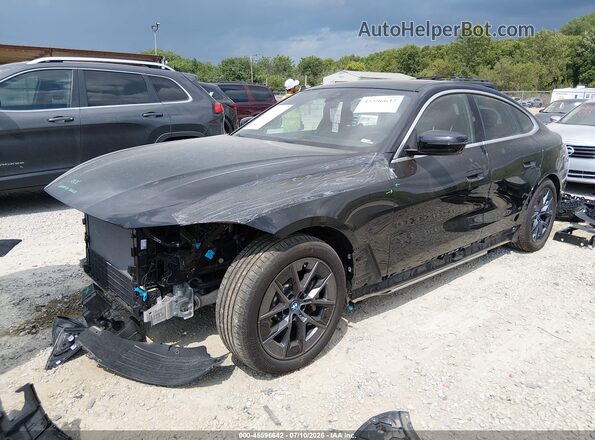 WBY83FB05RFS05543 2024 BMW I4 Black წინა მარცხენა ხედი სამი მეოთხედიდან