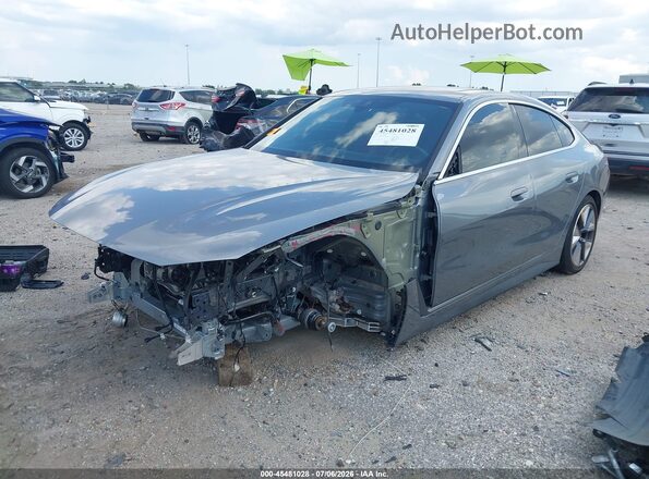 WBY83FB05RFT37055 2024 BMW I4 Gray Առջևի ձախ երեք քառորդ տեսարան