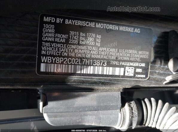 WBY8P2C02L7H13873 2020 BMW I3 Белый Вид подкапотного пространства