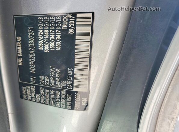 WD3PG2EA2J3367371 2018 MERCEDES-BENZ METRIS Silver Սալոնի 360 աստիճան տեսք