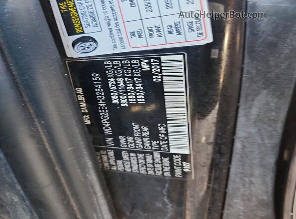 WD4PG2EE4H3284159 2017 MERCEDES-BENZ METRIS Black Вид наклейки з VIN-кодом