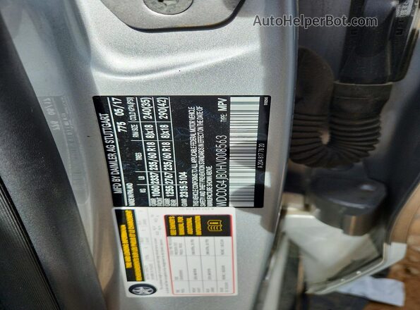 WDC0G4JB0HV008563 2017 MERCEDES-BENZ GLC-CLASS Silver VIN კოდის სტიკერის ხედი