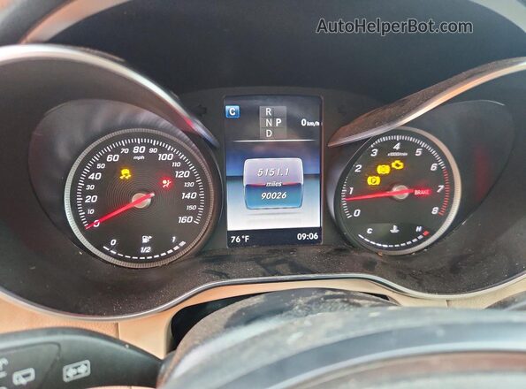 WDC0G4JB1K1000082 2019 MERCEDES-BENZ GLC-CLASS White Widok zestawu wskaźników