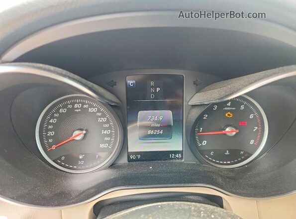 WDC0G4JB1KV174629 2019 MERCEDES-BENZ GLC-CLASS White Widok zestawu wskaźników