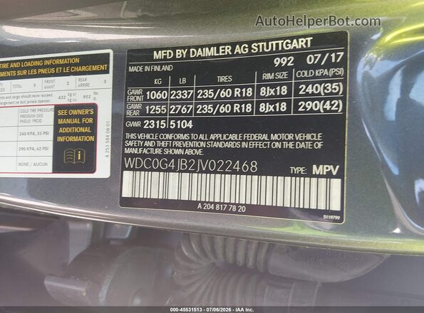 WDC0G4JB2JV022468 2018 MERCEDES-BENZ GLC 300 Gray ძრავის განყოფილების ხედი
