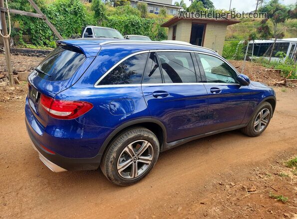 WDC0G4JB2JV038718 2018 MERCEDES-BENZ GLC-CLASS Синий Задняя правая четверть