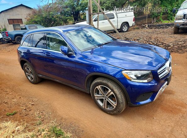 WDC0G4JB2JV038718 2018 MERCEDES-BENZ GLC-CLASS Синий Передняя правая четверть