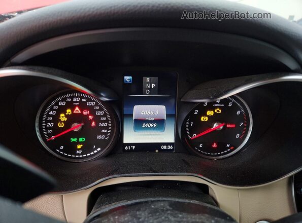 WDC0G4JB3KF529861 2019 MERCEDES-BENZ GLC-CLASS Red Instrument cluster view