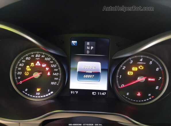 WDC0G4JB4KV126817 2019 MERCEDES-BENZ GLC 300 White Widok tylnych siedzeń