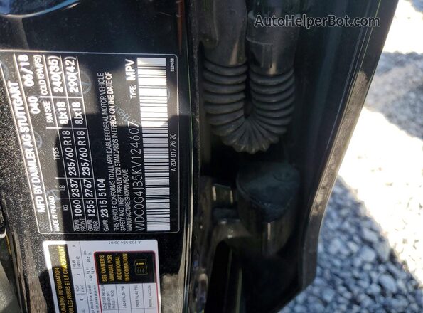 WDC0G4JB5KV124607 2019 MERCEDES-BENZ GLC-CLASS Black VIN sticker view