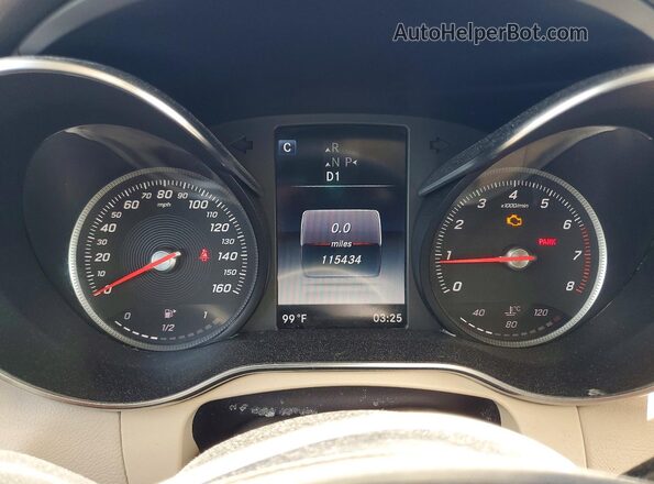 WDC0G4JB6HV004341 2017 MERCEDES-BENZ GLC-CLASS Blue Instrument cluster view