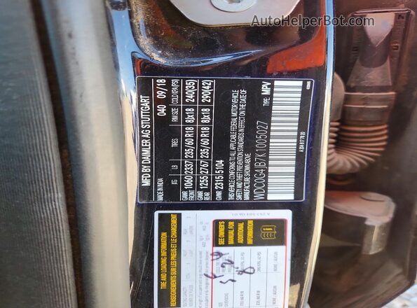 WDC0G4JB7K1005027 2019 MERCEDES-BENZ GLC-CLASS Black Вид наклейки з VIN-кодом