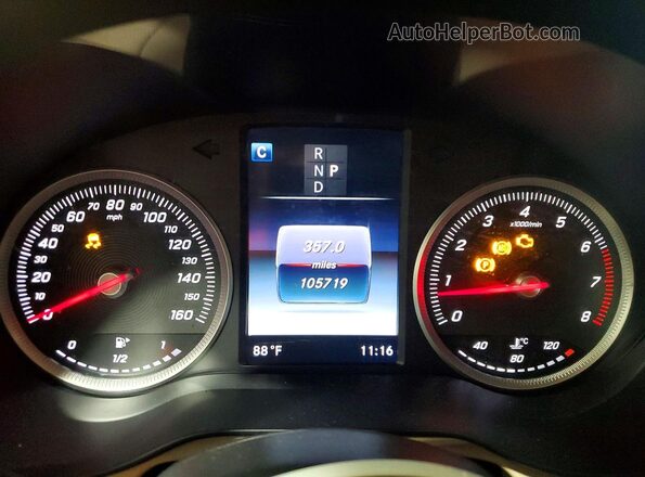 WDC0G4JB8GF081026 2016 MERCEDES-BENZ GLC-CLASS White Вид щитка приладів