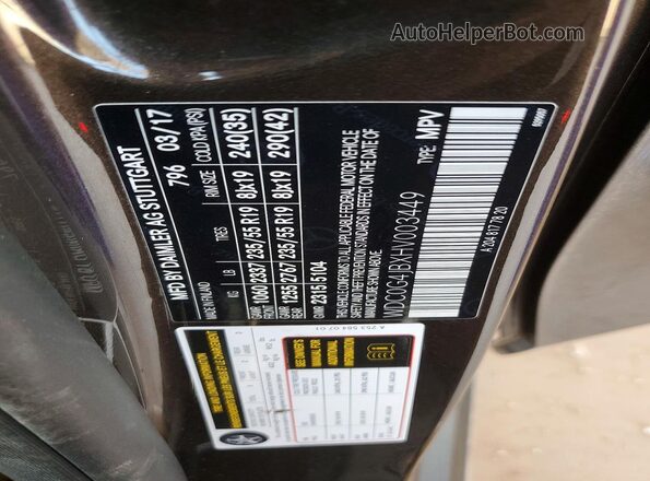 WDC0G4JBXHV003449 2017 MERCEDES-BENZ GLC-CLASS Brown Вид підкапотного простору