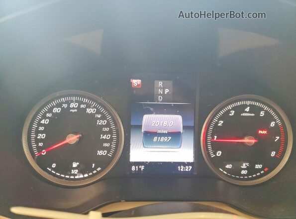 WDC0G4KB1GF073719 2016 MERCEDES-BENZ GLC-CLASS Blue Widok zestawu wskaźników