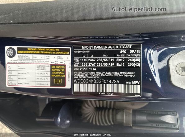 WDC0G4KB3GF014235 2016 MERCEDES-BENZ GLC-CLASS Blue Вид підкапотного простору